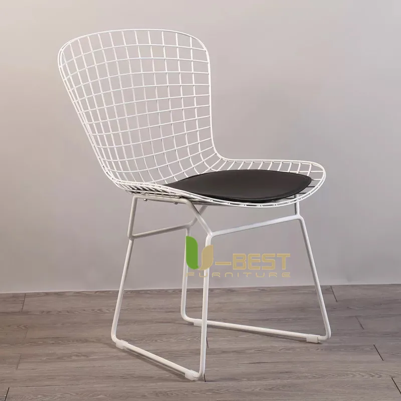 Free shipping U-BEST Replica harry bertoia stackable wire cafe tables and chairs outdoor black white golden dining chair Free shipping U-BEST Replica harry bertoia stackable wire cafe tables and chairs outdoor black white golden dining chair