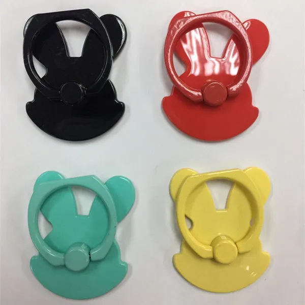 For iPhone Samsung Smart Holder Rabbit Design Phone Holders Mobile Phone Smartphone Stand Holder 360 Degree Plastic Finger Ring