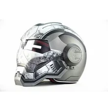 610 IRONMAN MASEI capacete da motocicleta EUA Capitão tema Casque motocross metade Personalidade capacete aberto rosto capacete Ciclo de Tendência Cinza