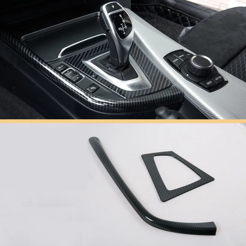

2PCS Carbon Fibre LHD Stainless Steel Gear Decorative Strip Trim for BMW F30 3 Series 3GT 316i 2011 2012 2013 2014 2015 2016