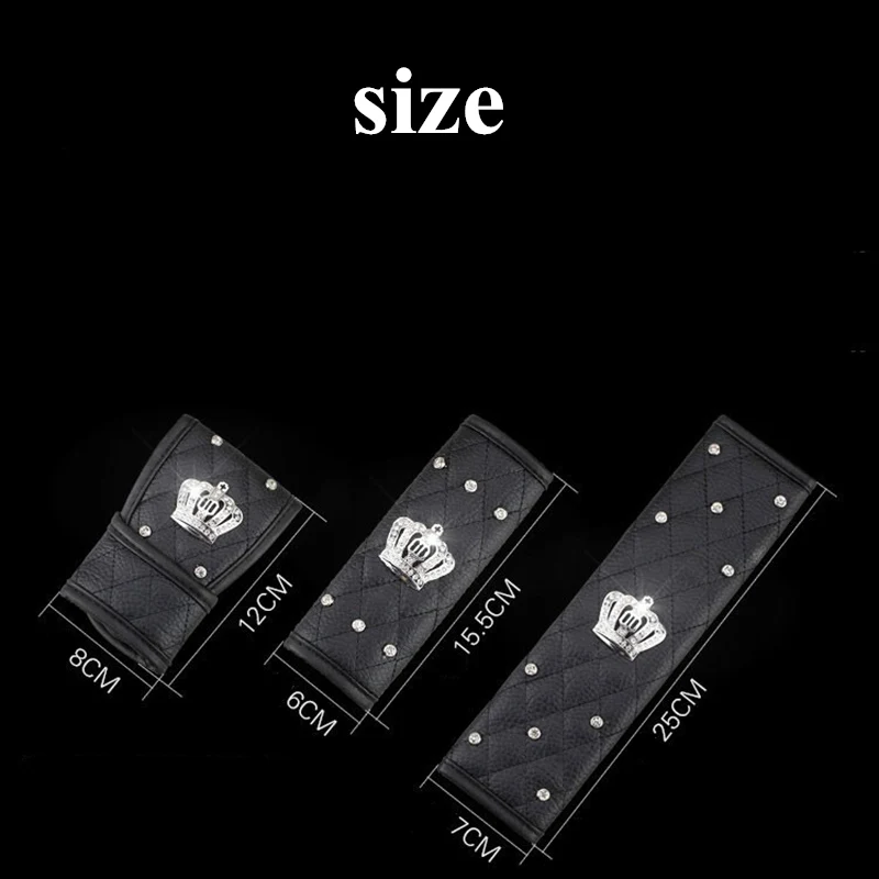 Universal Crystal Car Seat Belt Cover Diamond Hand Brake Gear Cover Auto Seat Belt Shoulder Pad Car Styling Suit For All
