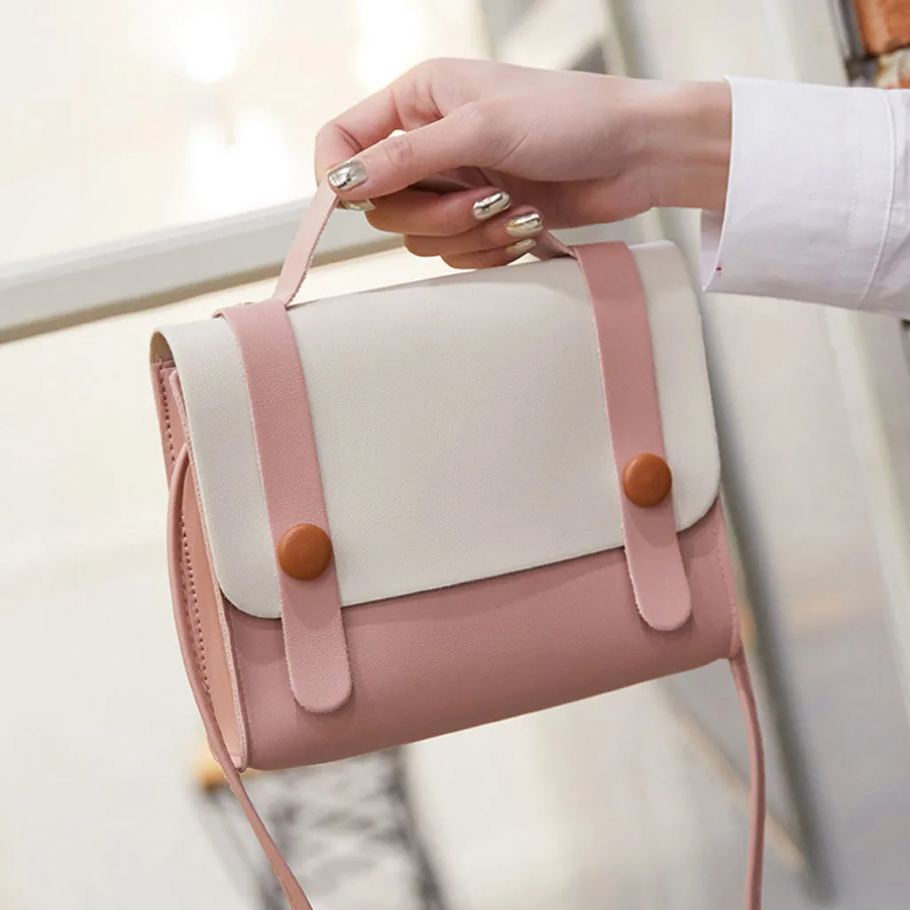 مصغرة جلدية Crossbody حقائب للنساء 2019 الوردي سلسلة الكتف حقيبة ساعي سيدة سفر المحافظ و حقائب الصليب الجسم حقيبة # N