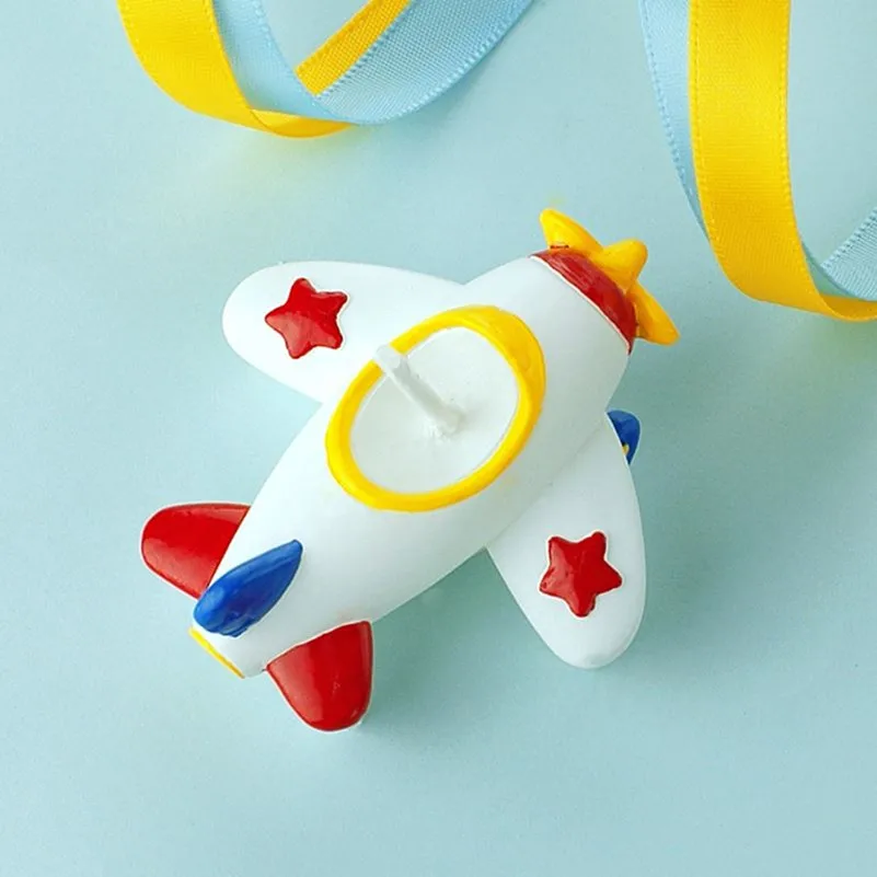 Creative Birthday Candle Cake Topper Airplane Smokeless Candle Cake