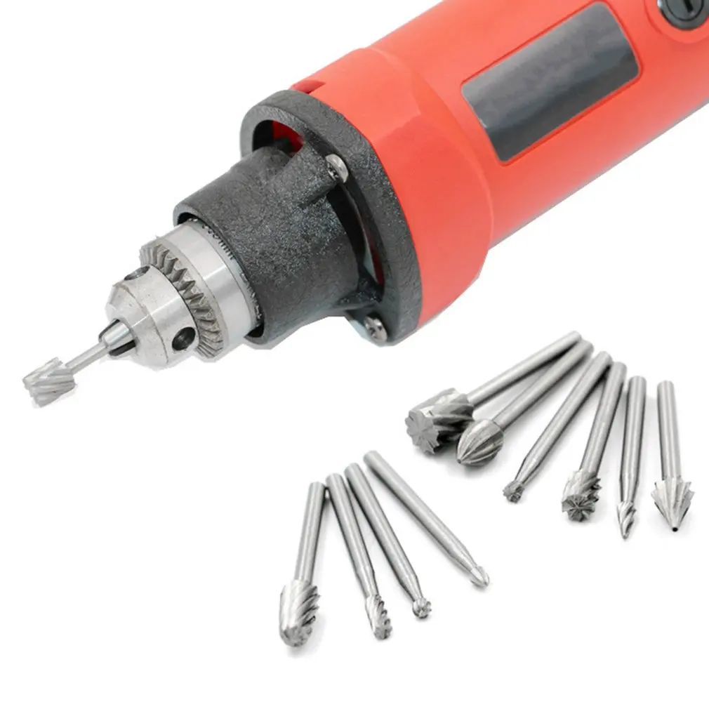 10 Pcs/Set Professional Hardware Tools Rotating Drill Bit Kit DIY Engraving Wood Working Tool Drilling | Инструменты
