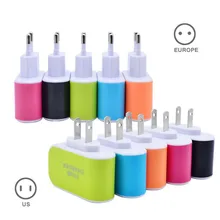 3 Hole Head USB Charger Wall Charger 3.1A Universal Phone Charging Head for iOS Androids Phones US/EU Plug DY-fly