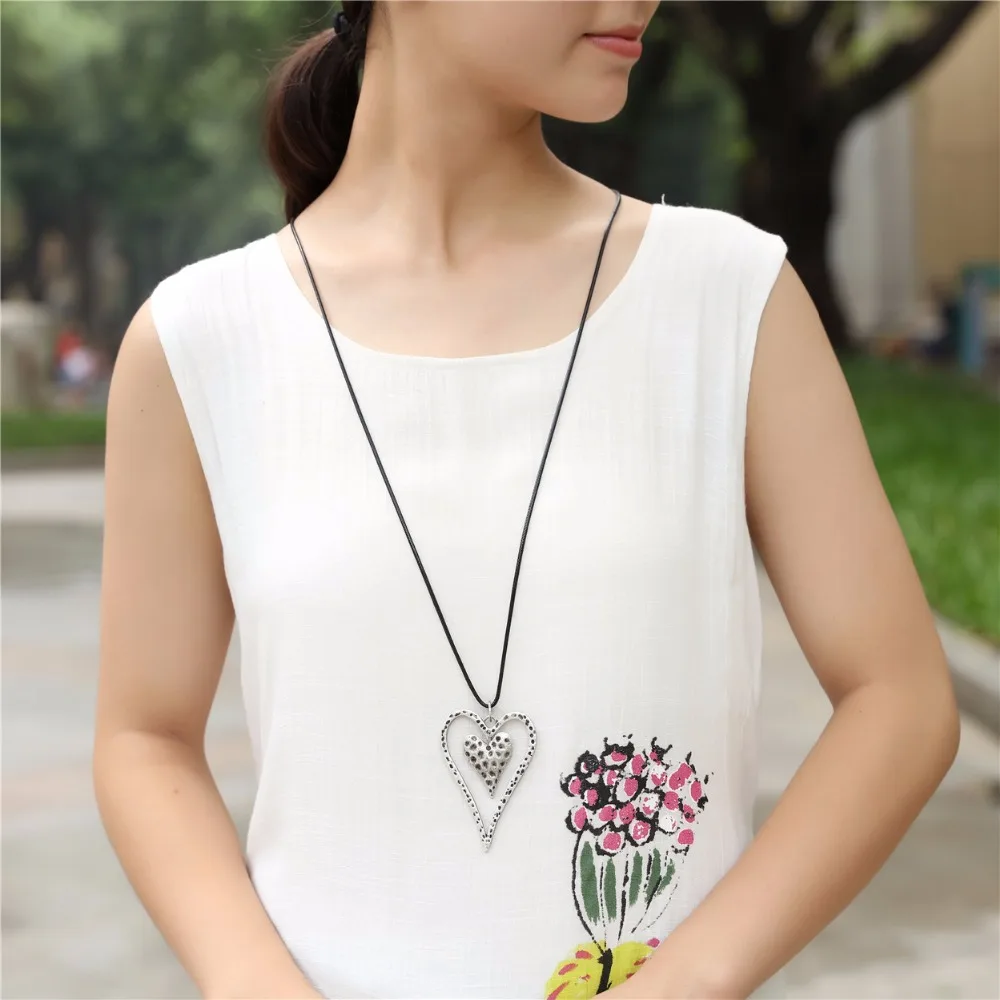Винтаж серебряный кулон сердце Для женщин jewelry основа для кулонов и ожерелья