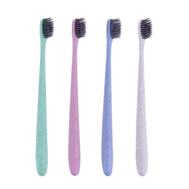

Baby Wheat Straw Tooth Brush 4pcs/Set Keep Clean Training Toothbrushes Children Carbon Softe Toothbrush Making Teeth Baby Care