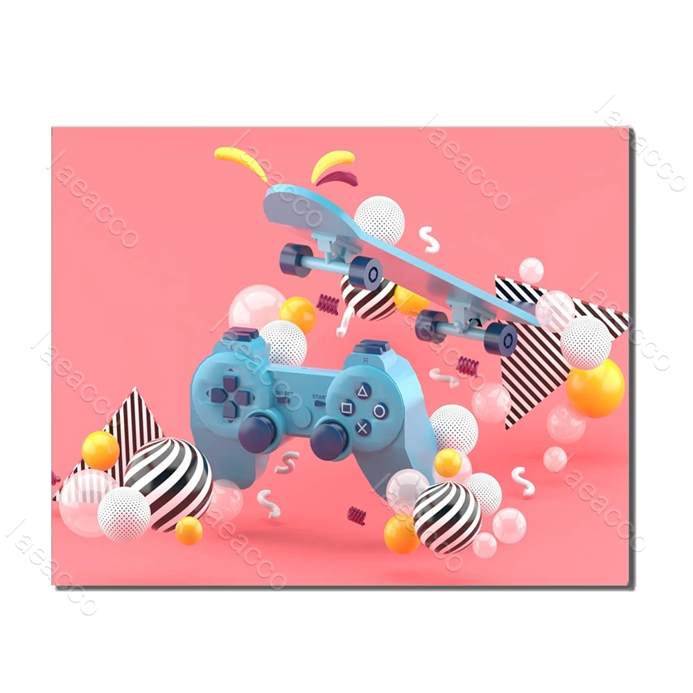 

Laeacco Modern Wall Artwork Nordic Cartoon Toys Posters and Prints HD Canvas Painting Living Room Decoration Home Decor No Frame
