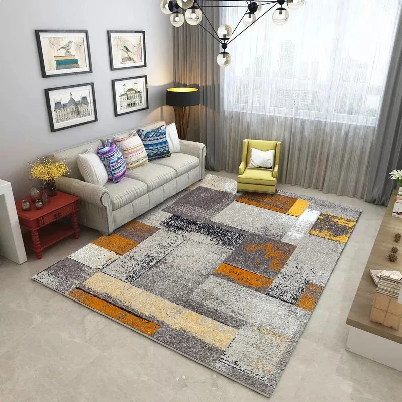 

Modern minimalist art abstract living room carpet coffee table bedroom full custom rectangular large carpet