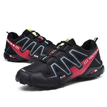 

Breathable Mesh Men Hiking Road Bike Shoes for Cycling Shoes Ultralight Non-Lock Non-slip Mountain Bicycle Sneaker