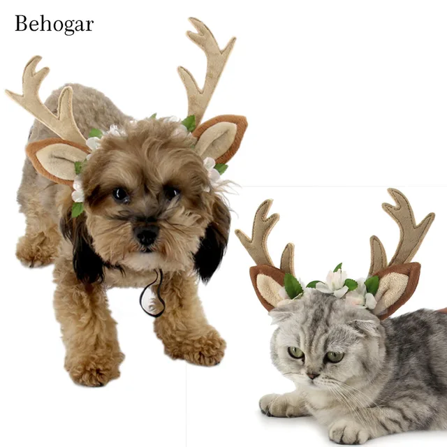 behogar cute christmas xmas style reindeer antlers headband hair w cute christmas dogs