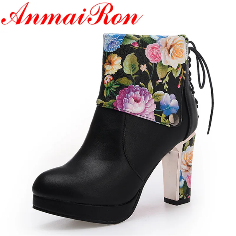 ANMAIRON New Shoes Woman Zippers Large Size 34 43 Ankle Boots for Women White Shoes Winter