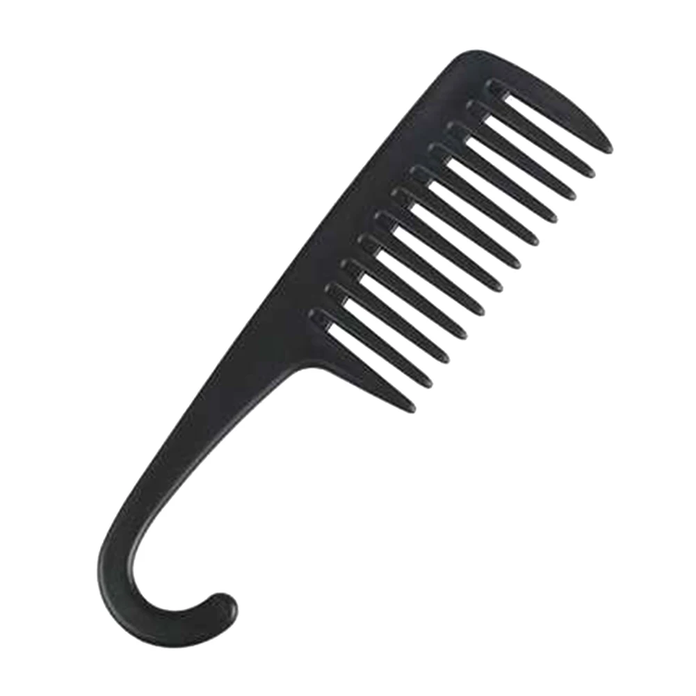 Антистатические расчёски для ежедневной салонной ручки щетка для волос с крюком широкая расческа для волос для распутывания укладки окрашивания Массажная расческа - Цвет: Черный