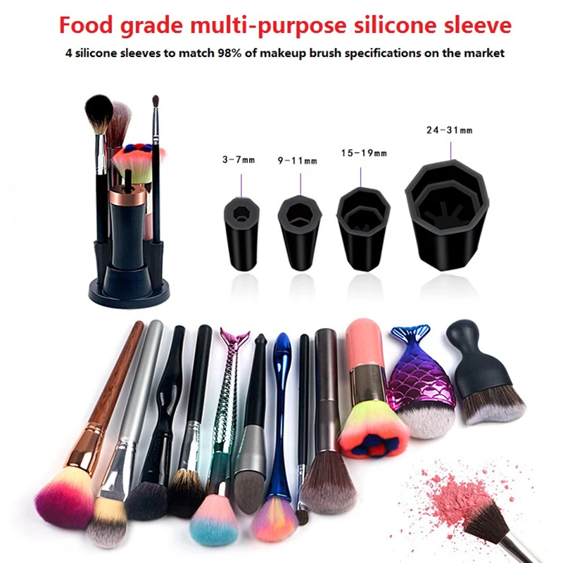 

Electric USB Charging Makeup Brush Cleaner Dryer Machine Set Brushes Automatic Rotation Washing Cleaning Tool Brush Accessories