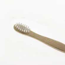 Сертификация FDA 50 шт., Пользовательский логотип ровный руль ребенок Натуральный Бамбуковый экологичный мягкий путешествия зубная щетка зуб зубы щетка