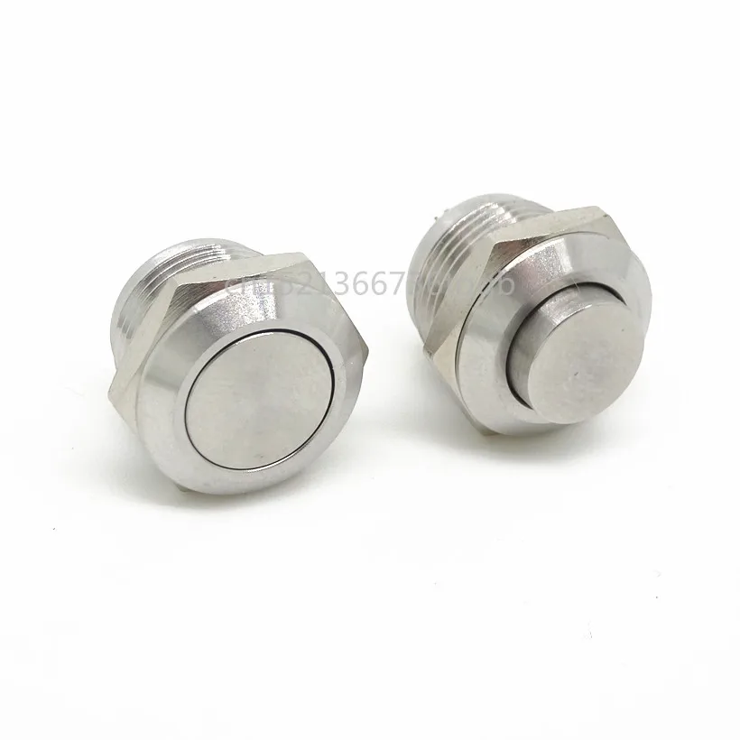 

Touch 12MM metal stainless steel button switch bump short start reset button cigarette lighter button flat round head