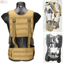 Регулируемый пояс Мягкий боевой с Н-образной подтяжкой плечевой ремень жилет в Военном Стиле MOLLE поясная поддержка