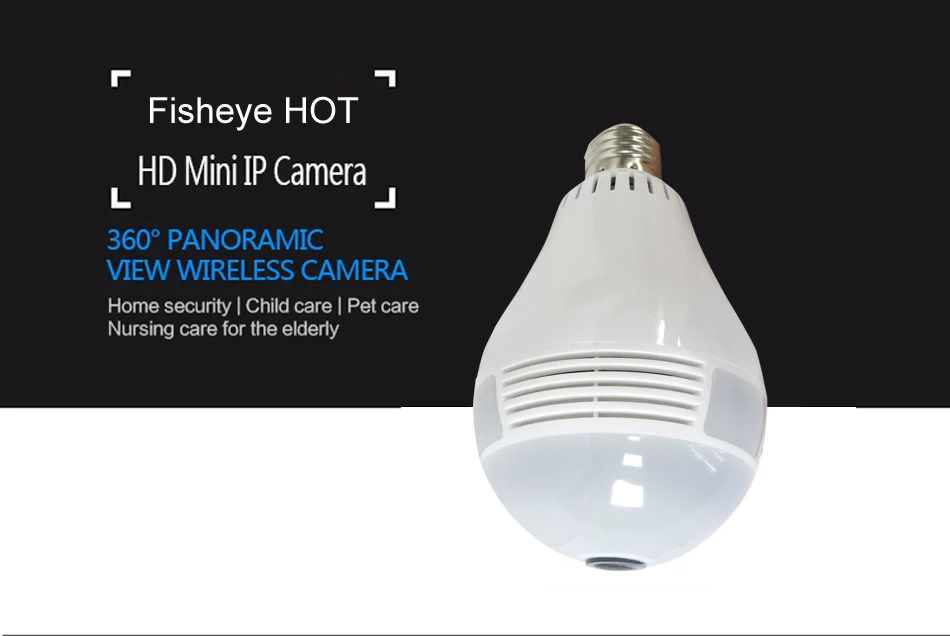 ZILNK PA75 1080 Full HD Fisheye 360 Degree Panoramic Lamp Bulb Light IP Camera (7)