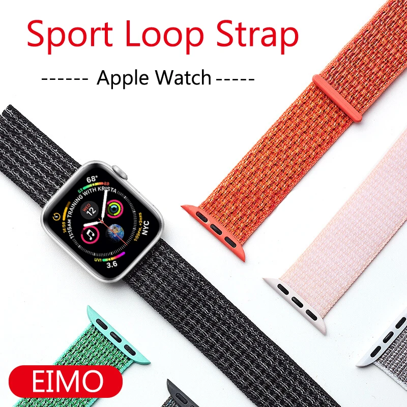 Lbiaodai Sport Loop ремешок Для Apple Watch band Apple watch 4 3 correa iwatch band 42мм 38мм 44мм 40мм браслет на руку Плетеный нейлон