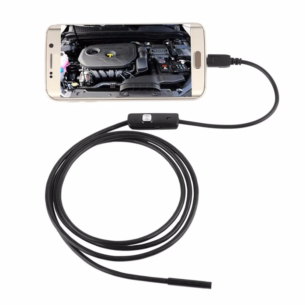 

Leshp 7mm Focus Camera Lens USB Cable 1/1.5/2/3.5/5M Waterproof 6 LED For Android Endoscope Mini USB Endoscope Inspection Camera