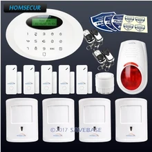 HOMSECUR Wireless wired APP Controlled GSM Home Alarm System PIR 5 Door Sensor