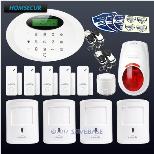 HOMSECUR Wireless wired APP Controlled GSM Home font b Alarm b font System PIR 5 Door