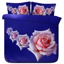 6 Parts Per Set Bed Sheet Set Beautiful Rose Blooms 3d Bedding Set