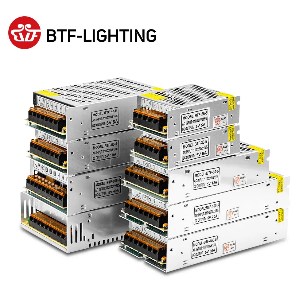 DC5V LED Power Supply Transformer Adapter BTF-LIGHTING