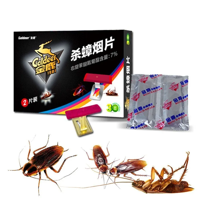 

2pcs High Effective Cockroach Killing Smoke Flea Mosquito Repellent Bed Bugs Insect Killer Pest Control For Kitchen Restaurant