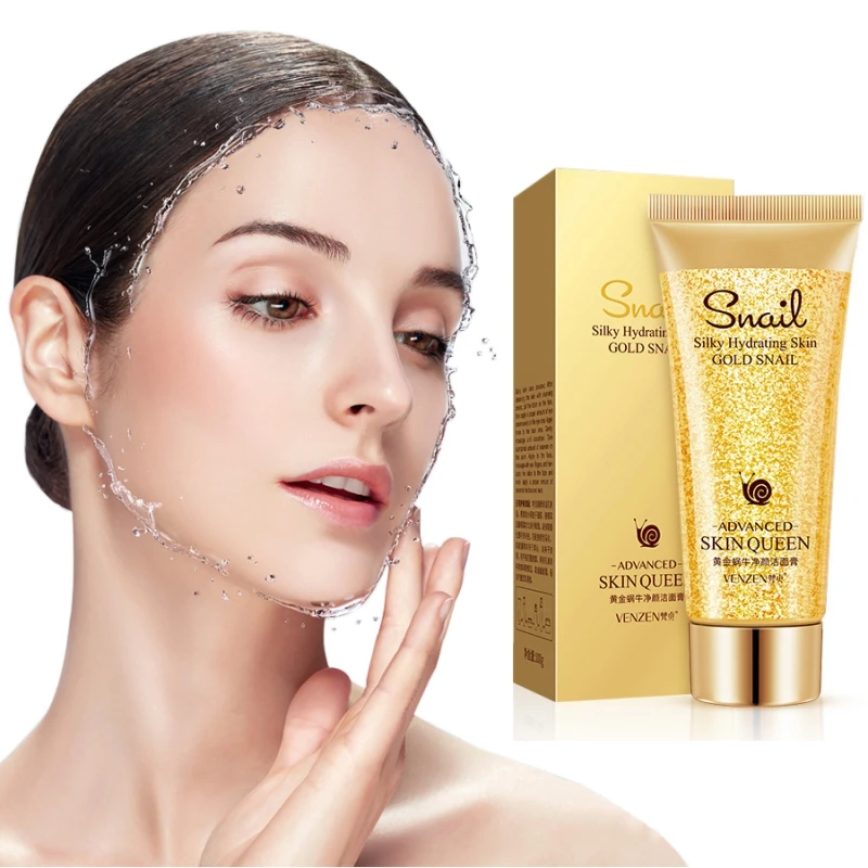 Очищающий гель 24K gold Snail Essence глубокое очищение сужение пор увлажняющий отбеливающий увлажняющий 100 г