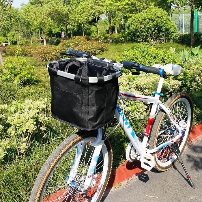 Bicycle Bag Basket Front Rear Hanging Panniers Bike Cycling Accessories Detachable Canvas Carri | Спорт и развлечения