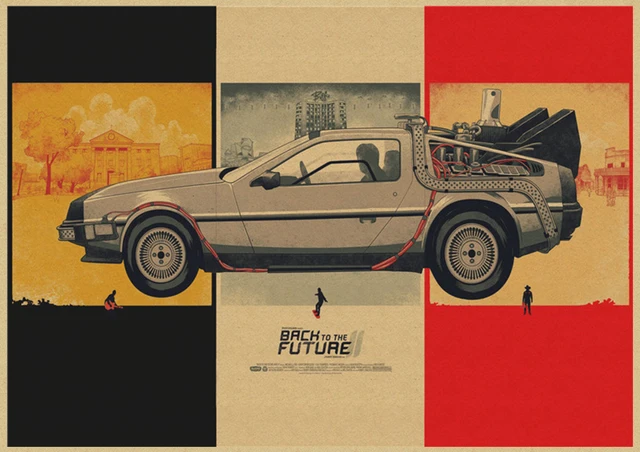 Classic Sci-fi Movie Back to The Future Retro Kraft Poster Wall Sticker Home Bar Art Posters Decor 9