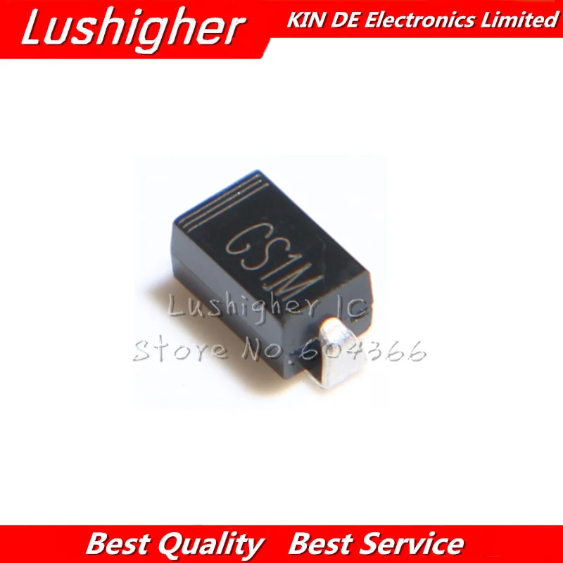 

100pcs GS1M SMD Rectifier Diode GS1M Making S1M SMA DO-214AC New