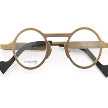 Бизнес Мода унисекс полный обод ретро чистый титан линза для рецептов оправа для очков Золотые очки для чтения