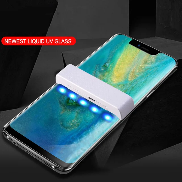 Для Huawei P40 P30 P20 Pro Nano Liquid UV полное клеевое закаленное стекло Защита для экрана Mate 40