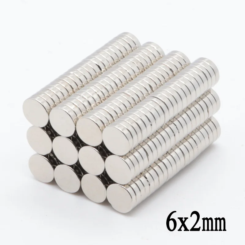 

2000pcs 6x2 mm bulk small round NdFeB disk magnet diameter strong rare earth neodymium iron boron magnet
