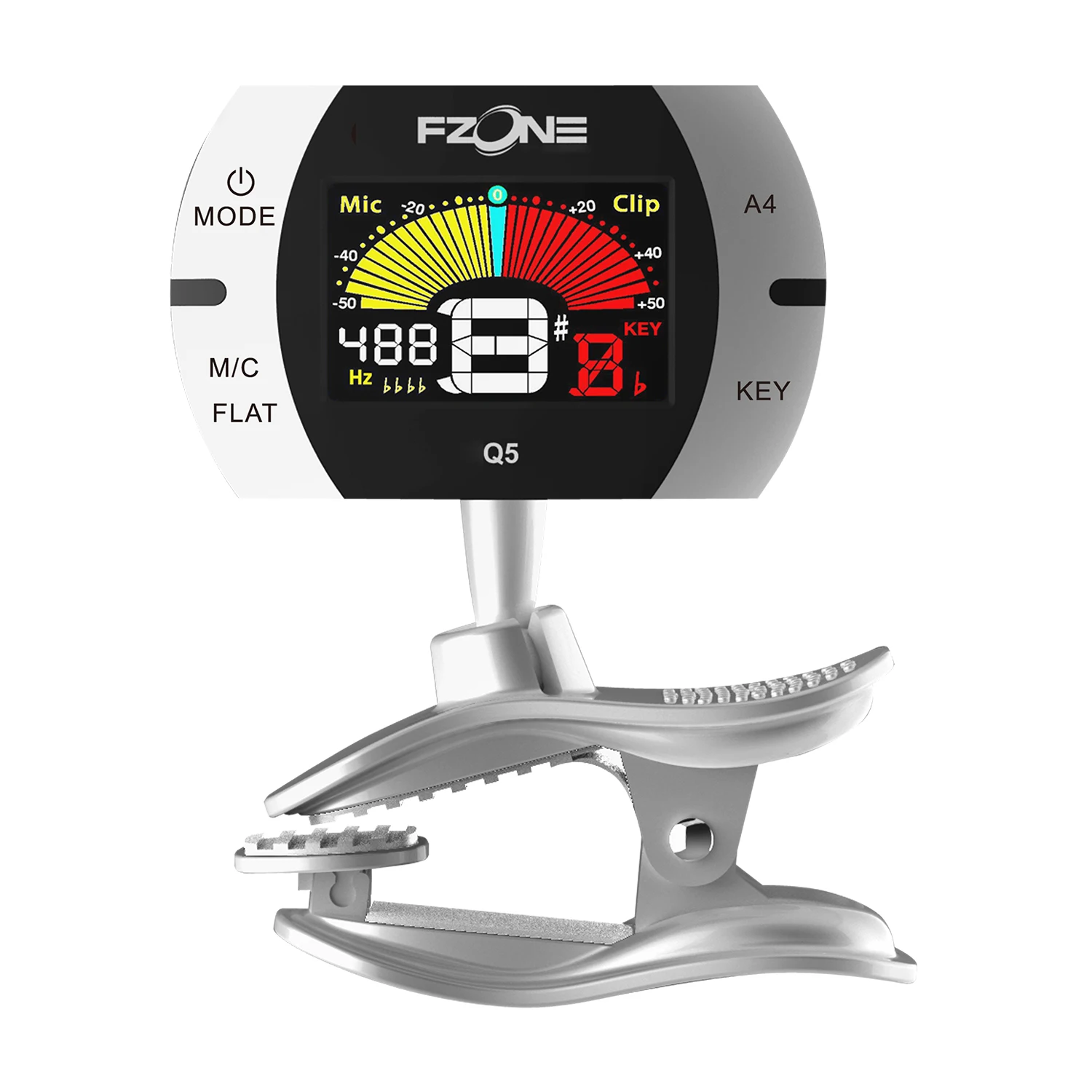 Clip On Guitar Tuner Color Screen High Sensitivity Mic and Clip