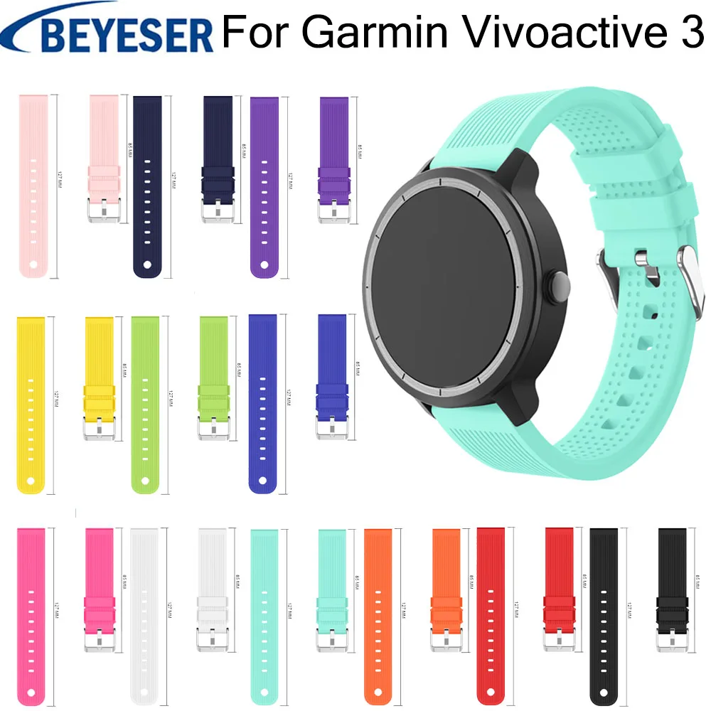 Ремешок силиконовый для Garmin vivoactive 3 сменный Браслет наручных часов Samsung Gear S2 Galaxy