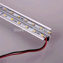 Fanlive 10 шт./лот 72 светодиода 1 м/катушка 12 в яркий белый алюминий Жесткая светодиодная лента бар свет SMD 5630 с зеркальный отражатель