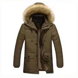 2018 зимние Для мужчин с капюшоном толстые теплые парки пальто ветрозащитная верхняя одежда плюс бархат мужской куртки большой Размеры 5XL