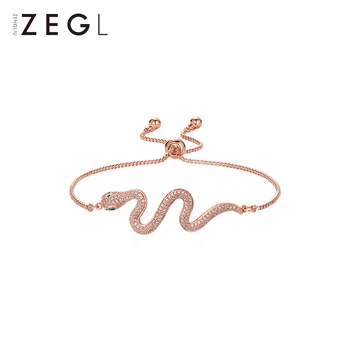 

ZEGL Women's Bracelet Advanced Animal Snake Bracelet Minority Personality Jewelry Lady Bracelet Popular Jewelry