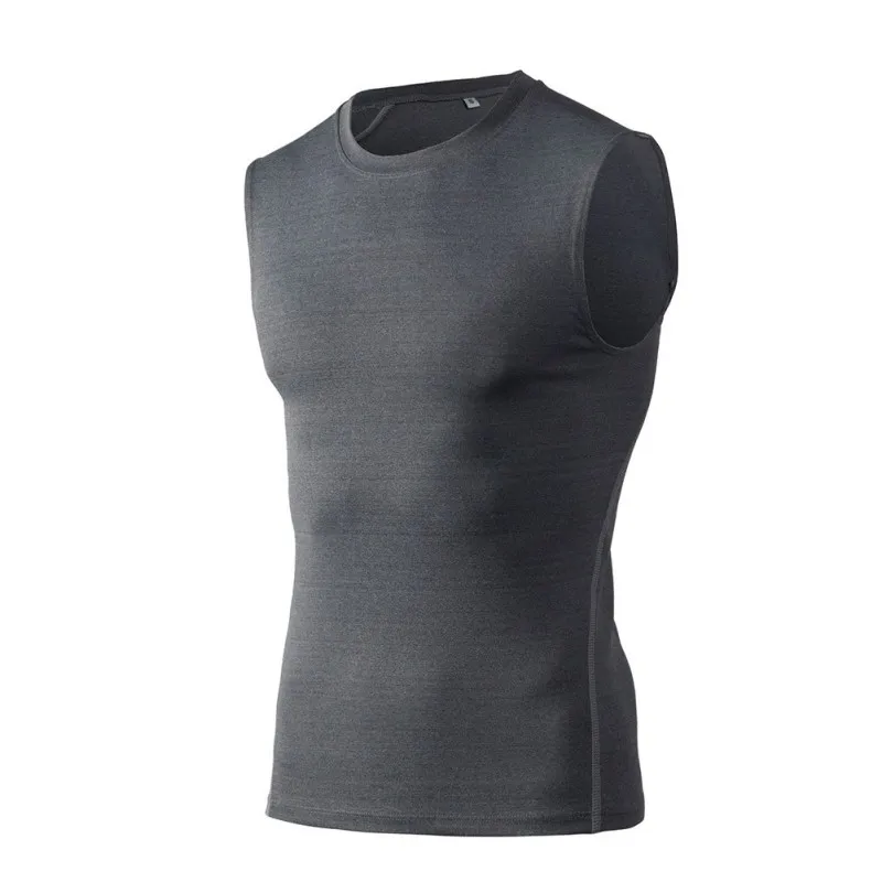 

Men Casual Sleeveless Quick-drying Breathable Bottoming Round Collar Sports Solid Color Vest