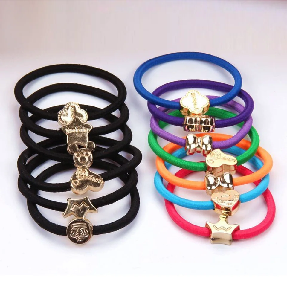 

10 Pieces Women Girl Hairband Rubber Elastic Hair Bands Girl Hair Accessories Ladies Hair Band