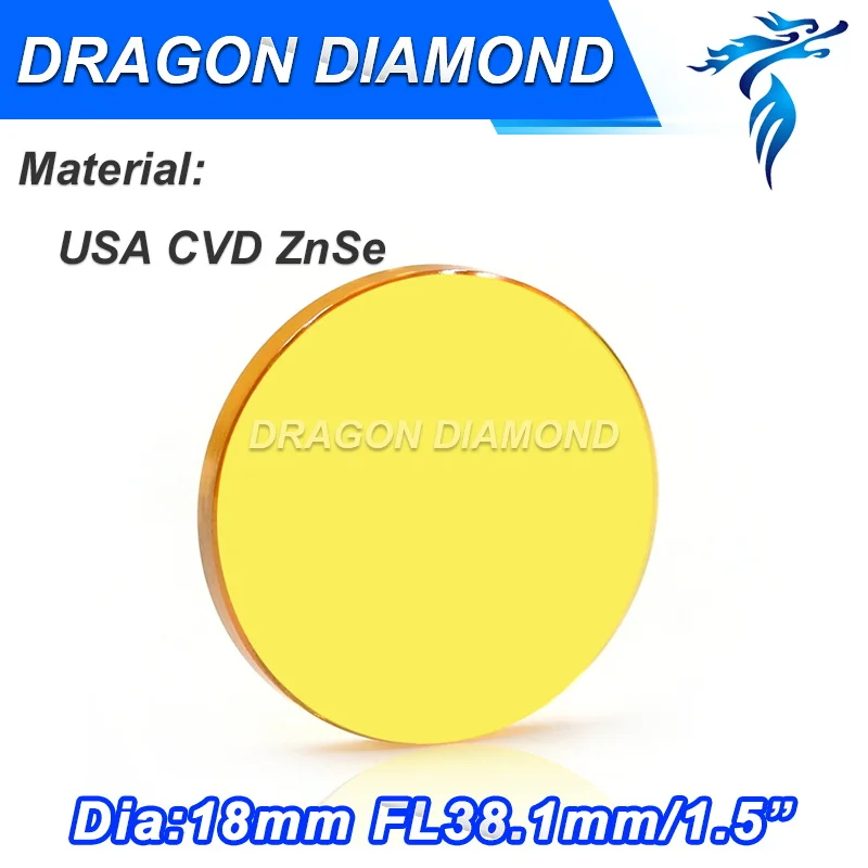 

High Quality USA ZnSe CO2 Laser Focuse Lens Diameter 18mm Focus Length 38.1mm