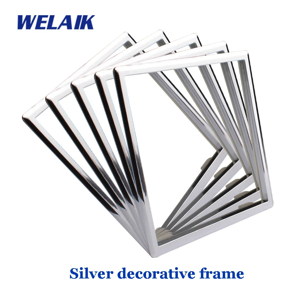 

WELAIK EU silver decorative frame surface Chrome plating