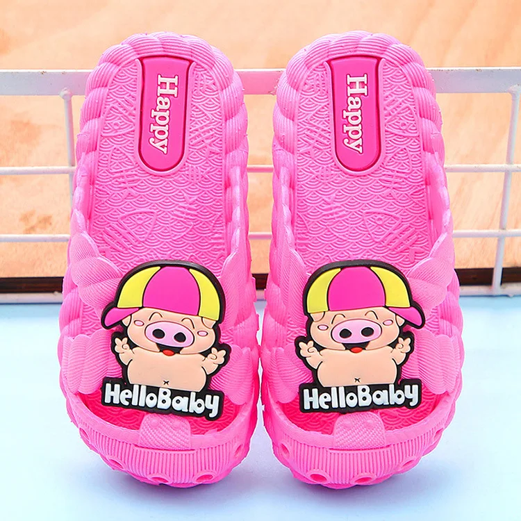 

children's slippers summer sandals parent-child soft bottom non-slip children unisex baby bathroom home cute baotou shoes