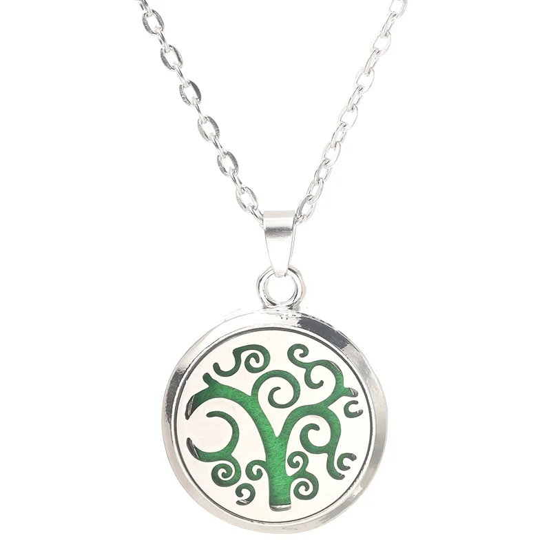 

Tree Of Hope Aroma Box Pendant Necklace Magnetic Aromatherapy Essential Oil Diffuser Perfume Box Locket Pendant Jewelry 27mm