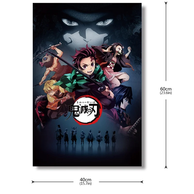 Японское аниме Demon Slayer: Kimetsu no Yaiba Kamado Tanjirou Kamado Nezuko настенный свиток плакат Настенные подвесные плакаты домашний декор