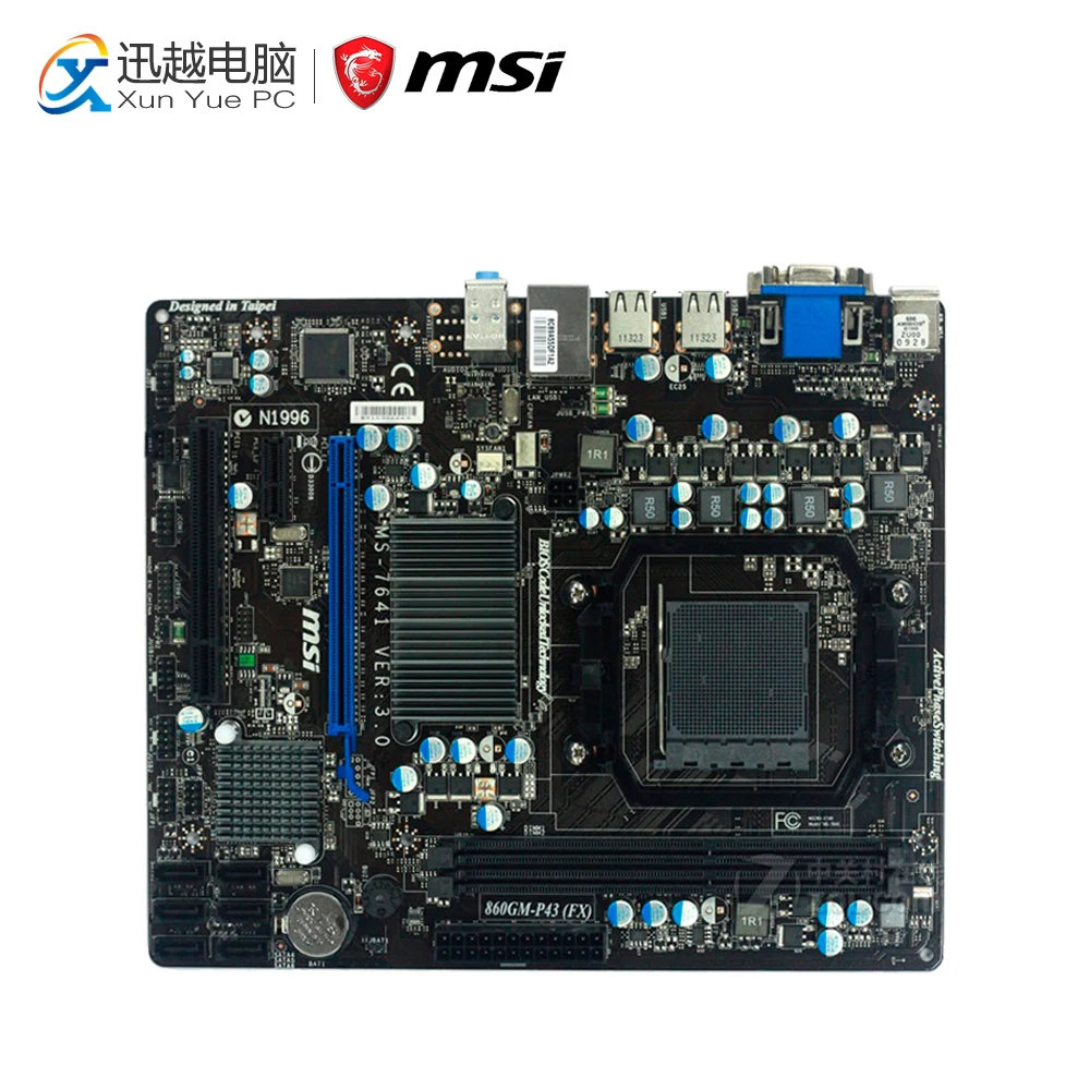 

MSI 860GM-P43(FX) Desktop Motherboard 760G Socket AM3+ DDR3 16G SATA2 USB2.0 Micro ATX