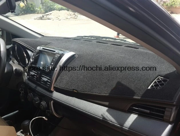 Для toyota vios 2008 2016 двухслойный силикагель коврик для приборной панели автомобиля